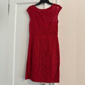 Banana Republic Red Lace Dress